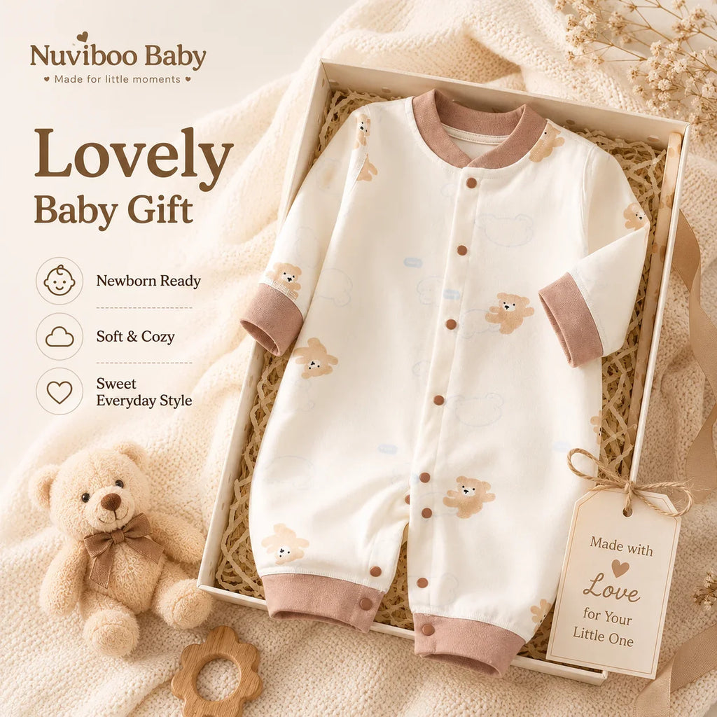 Autumn Baby Clothes Newbron Spring 100 Cotton Underwear Newborn Onesie Romper Long Sleeve Loungewear Outfit Bodysuit & One Piece
