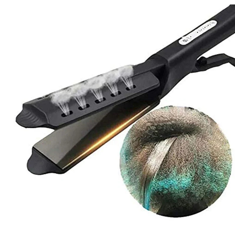 Hair Straightener Ceramic Tourmaline Ionic Flat Iron Hair Straightener Widen Panel For Women