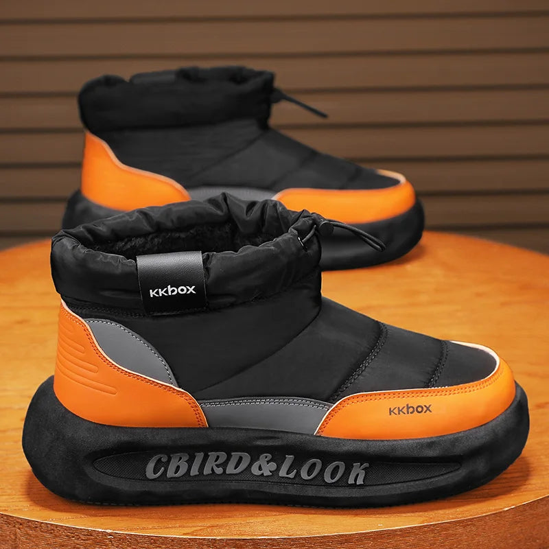 Men's Winter Velvet Ankle Boots, Warm Stylish Winter Shoes