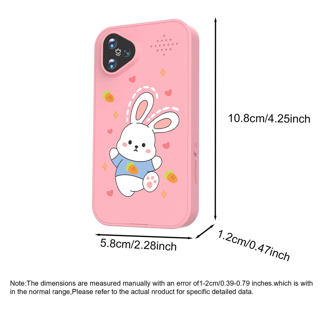 Rabbit Kids Smart Phone Camera Toy Touchscreen Baby Mobile MP3 Player Digital Educational Camera for Girls Boys Aged 3-8