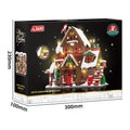 JAKI Christmas Wooden House Model Assembly Toy Home Creative Ornament Building Blocks Set Christmas Gift for Boys and Girls