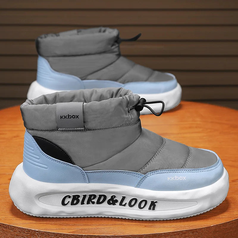 Men's Winter Velvet Ankle Boots, Warm Stylish Winter Shoes