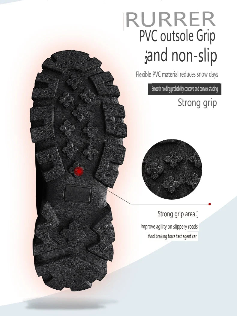 Men's Insulated Winter Snow Boots – Warm Cotton, Anti-Slip
