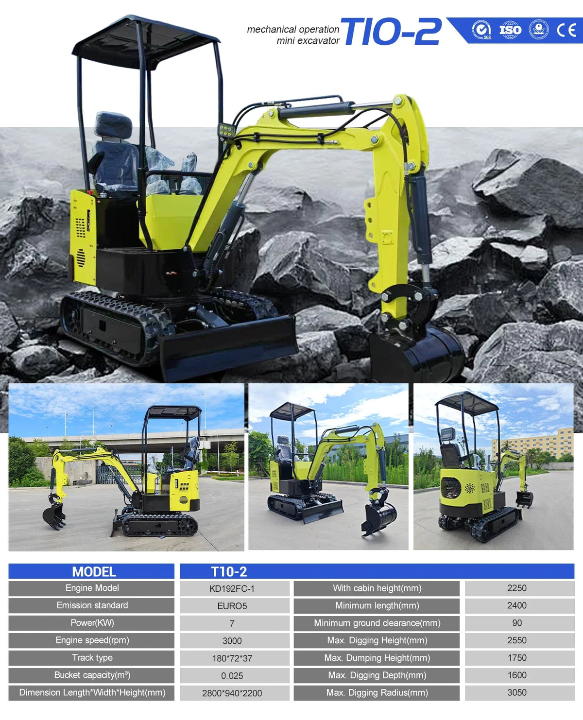 1.8 Ton Mini Excavator – Kubota Diesel Crawler Digger with Hydraulic Pilot Controls