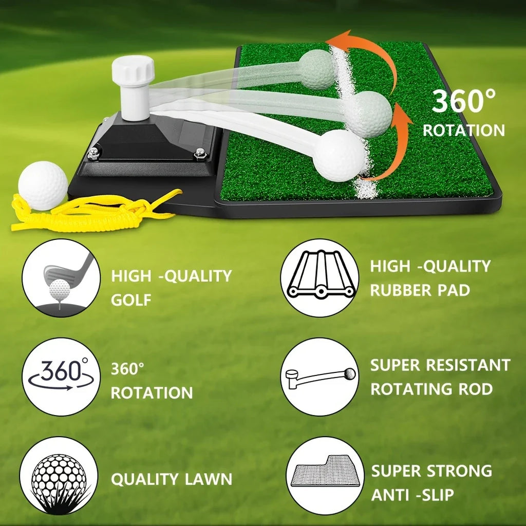 Golf Swing Trainer 2.0 - Adjustable Height Golf Training Equipment - Pure Path Swing Practice Mat - Indoor/Outdoor Home Trainer