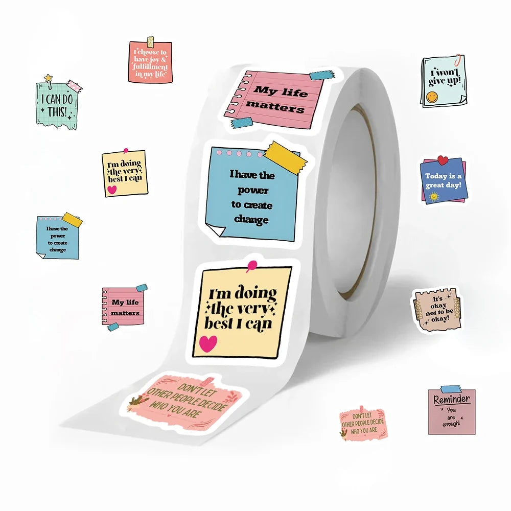 500pcs Motivational Phrase Stickers for Kids Reward Encourage Decals School Classroom Stickers for Teachers Students Toys