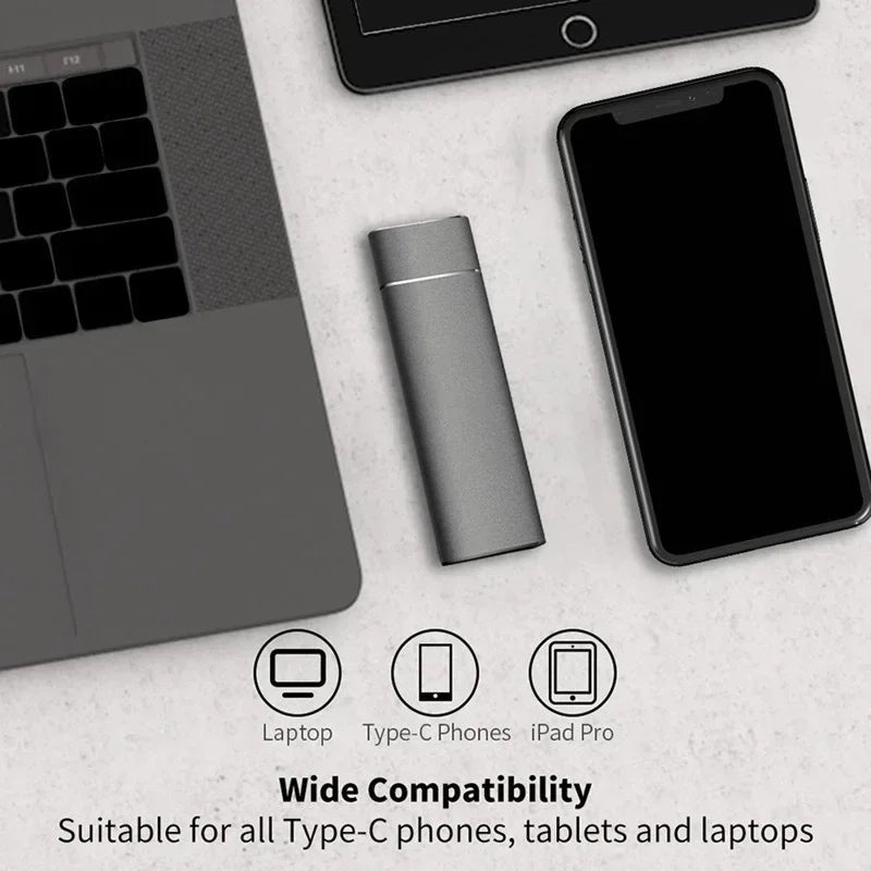 Mini Portable USB SSD 1TB 2TB High-speed Original Mass Storage SSD USB3.0 External Hard Drive for USB SSD Computer Laptop