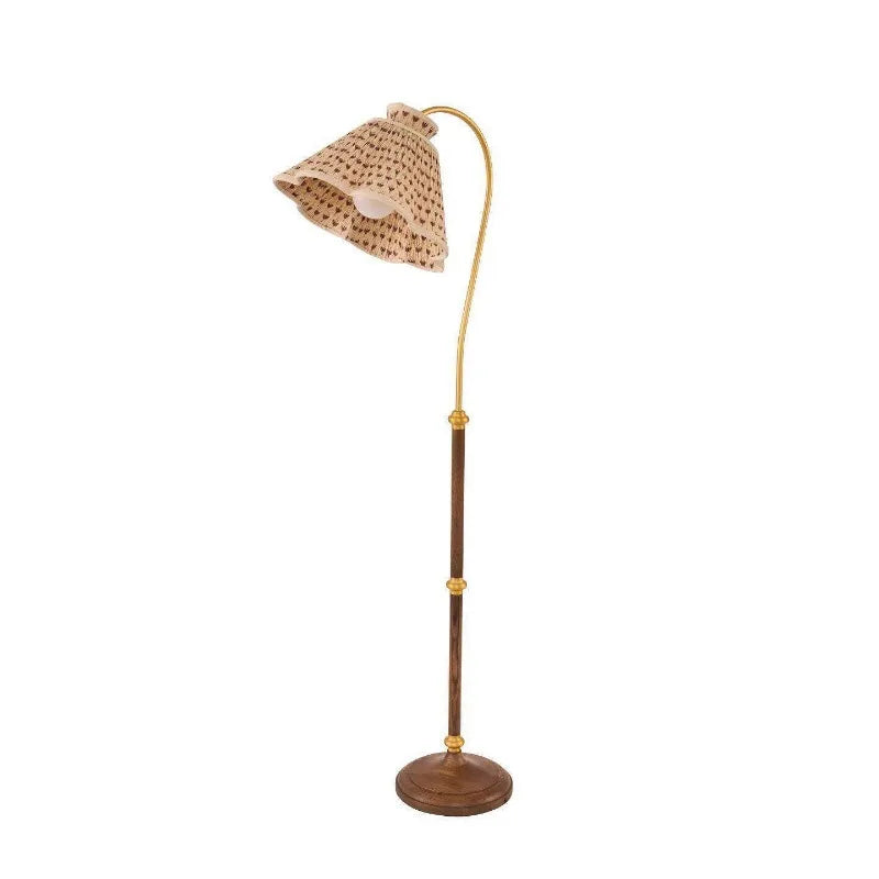French retro fishing floor lamp living room sofa next to bedroom study American medieval atmosphere desk lamp