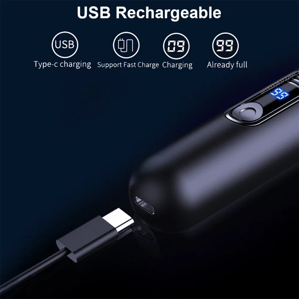 Nose Hair Trimmer Mini Portable Electric Nose Hair Clipper Rechargeable Automatic Shaving Nose Eyebrow Ear Painless Hair Remover