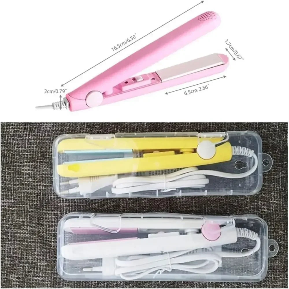 2in1 Hair Straightener Ceramic for Straightening and Curling Hair Travel Flat Iron Fast Heating Curling Iron for Short Fine Hair