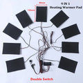 USB Clothes Heater Pad With 3 Gear Adjustable Temperature Electric Heating Sheet Heating Warmer Pad For Vest Jacket