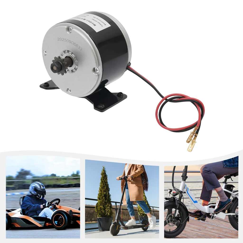 250w 24v Pure Copper Electric Scooter Motor, Brushed E-Bike Motor Lightweight Chain Drive Motor for E-Scooter Mini Motorcycle