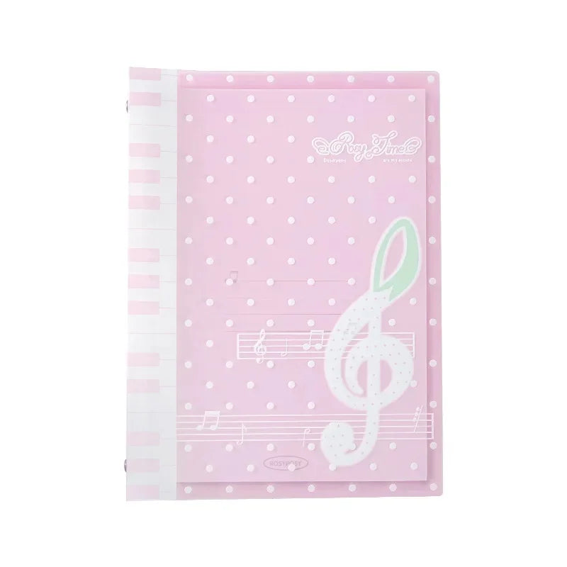 New Rosyposy Melody Loose Leaf Notebook Soft Cover B5 Ruled Grid Polka Dot Music Note For Office School Study Stationery