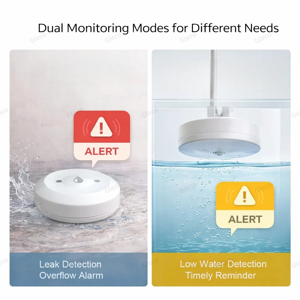 Zigbee Water Leak Sensor Flood Leakage Detector Linkage Alarm Sensor for Kitchen/Bathroom Support Tuya Smart Life Zigbee2mqtt