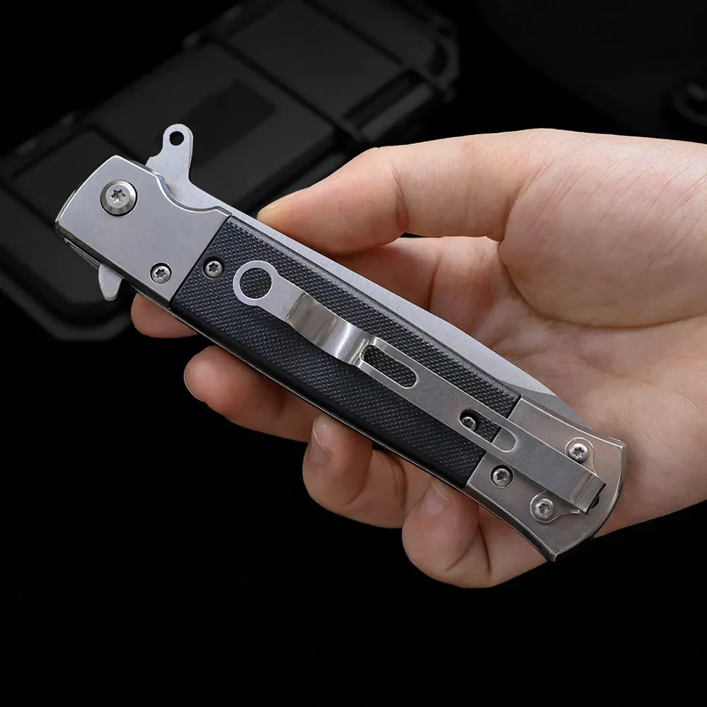 Portable Multifunctional Folding Knife, High Hardness Stainless Steel EDC Tool for Outdoor Camping Hiking Fishing