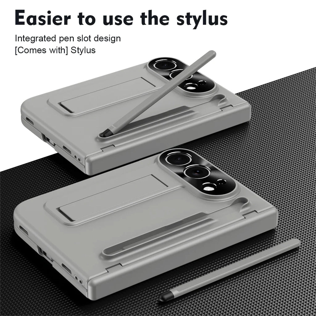 iPhone Duo Fold Bracket Phone Case With S Pen Hinge Protection Flim Glass Screen