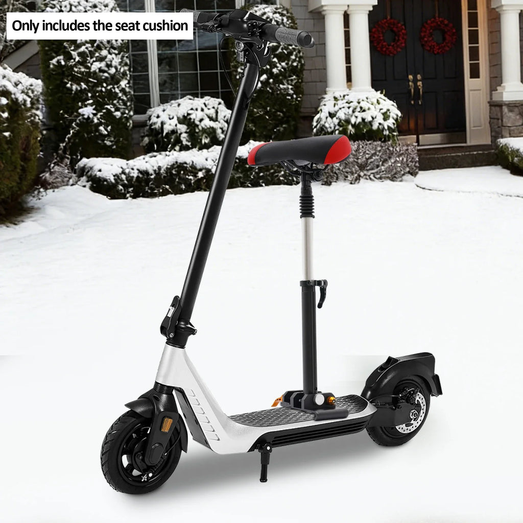 Adjustable Scooter Seat 45-65cm Electric Scooter Folding Saddle Seats Ergonomic PU Cushion Absorbing Seat with Screwdriver