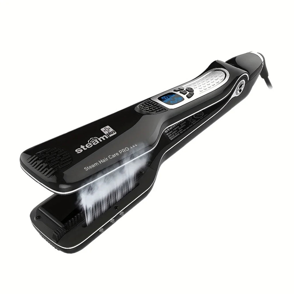 Steam Hair Straightener Brush Ceramic Flat Iron Professional Hair Straightening Iron Comb Electric Hair Crimper Heating Comb
