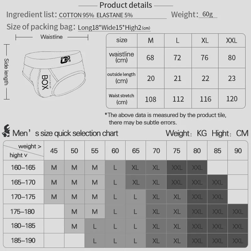 1/2Pcs High Quality Low Waist Sexy Mens Underwear Briefs Letter Print Men's Lingerie Cotton Men's Briefs Bikini Man Underpants