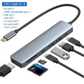 7-in-1 USB C Docking Station 4K HDMI-compatible Adapter USB 3.0 HUB TYPE C to HDMI PD 87W USB C Splitter for Laptop Macbook Pro
