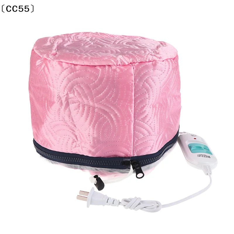 Hair Steamer Cap Electric Hair Heating Cap Thermal Hat Self-heating Hat SPA Nourishing Hair Styling Care〔CC55〕