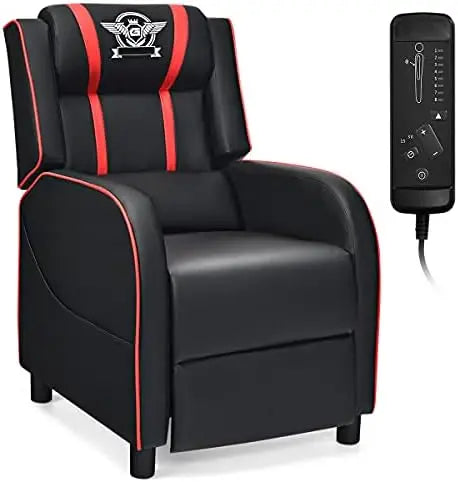 （Local US Inventory）Adjustable Massage Gaming Recliner Chair for Adults Ergonomic Leather Lounge a with Footrest Remote Control