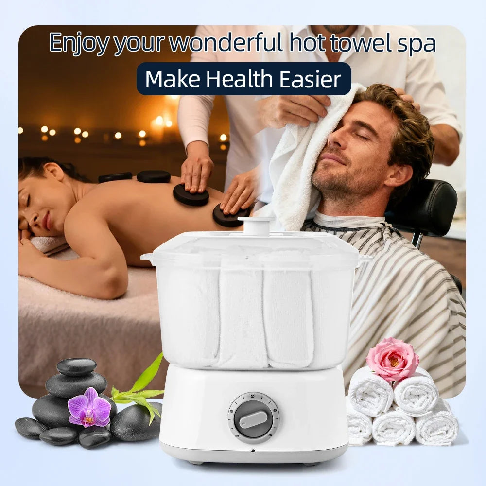3L Hot Towel Warmer Steamer with Towel Clip Fast Heating for Facial Can Hold 6-16 small size facecloths Portable Heating Machine