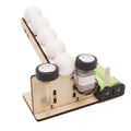 DIY Wooden Puzzle Pitching Machine STEM Toys Technologia Science Experimental Tool Kit Learning Education Games for Kids