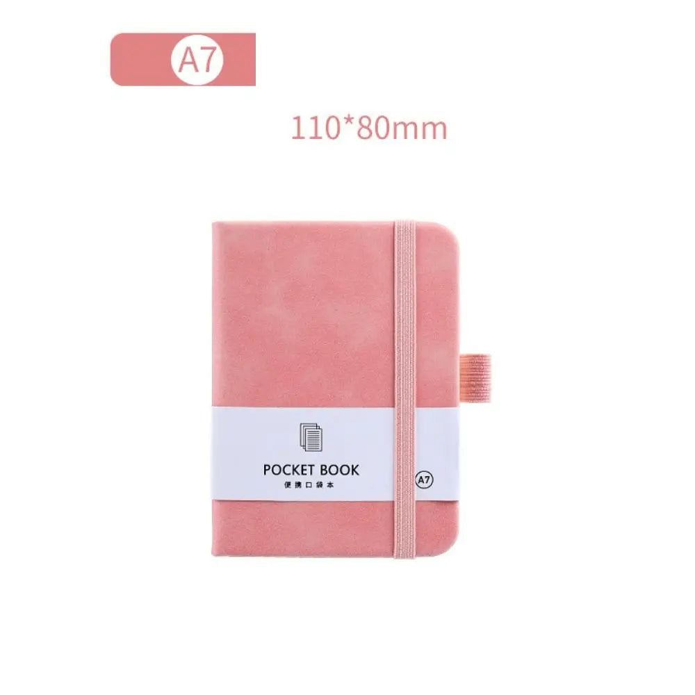 A6/A7 A6/A7 Pocket Notepad with Elastic Band 100 Sheets Portable Mini Notebook 5 Colors Anti Ink Leakage Agenda Organizer