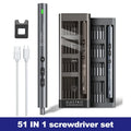 51 in 1 Mini Electric Screwdriver Set Precision Rechargeable Wireless Cordless Kit Magnetic Power Tool Bit for Xiaomi Phone Pen