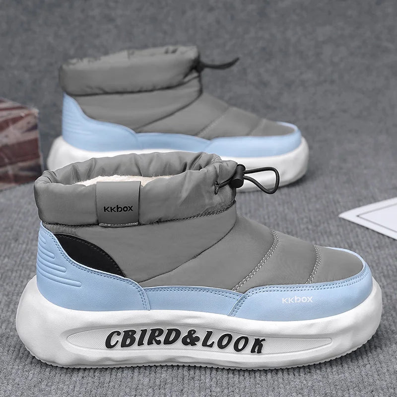 Men's Winter Velvet Ankle Boots, Warm Stylish Winter Shoes