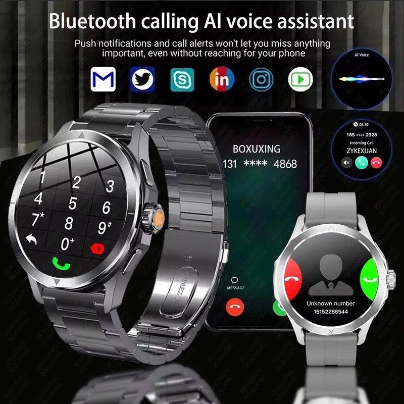 Original S4 Ultra Smart Watch Men  AMOLED Outdoor Sport NFC GPS Track Heart Rate Waterproof Bluetooth Call Smart watch 2025 New
