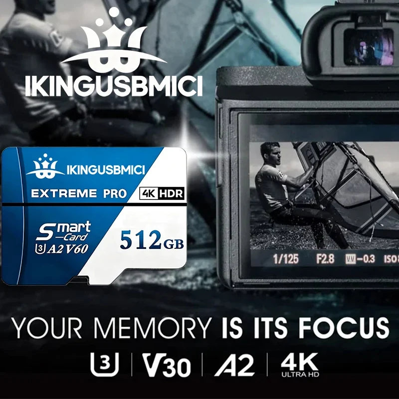Extreme A1 4K Micro TF Card - High-Speed 190GB/s Memory TF Flash Card for Drones Phones Dash Cams 64GB 128GB 256GB 512GB