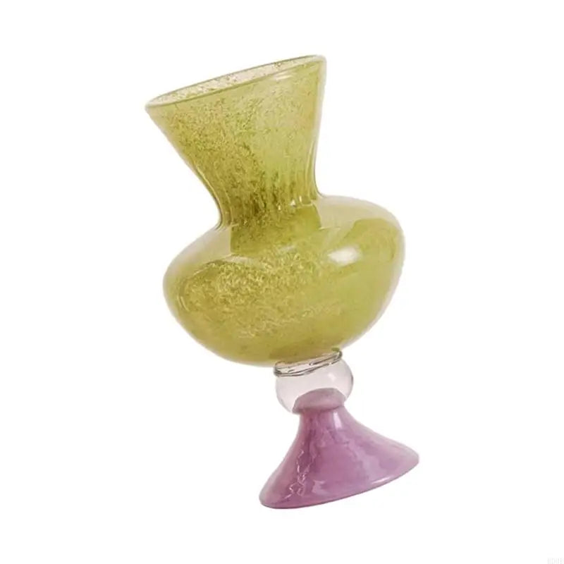 Glass Urn Vases Thickened Flower Vases for Home,Wedding Parties Table Centerpieces Decorative Vases Pedestal Vases Gift B03E