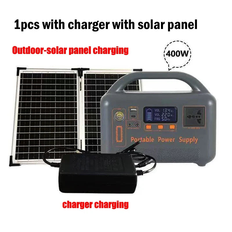 500W 220V Portable Power Station Solar Generator 461Wh 36Ah Large Capacity LiFePO4 Power Bank for Camping RV Emergency Energy