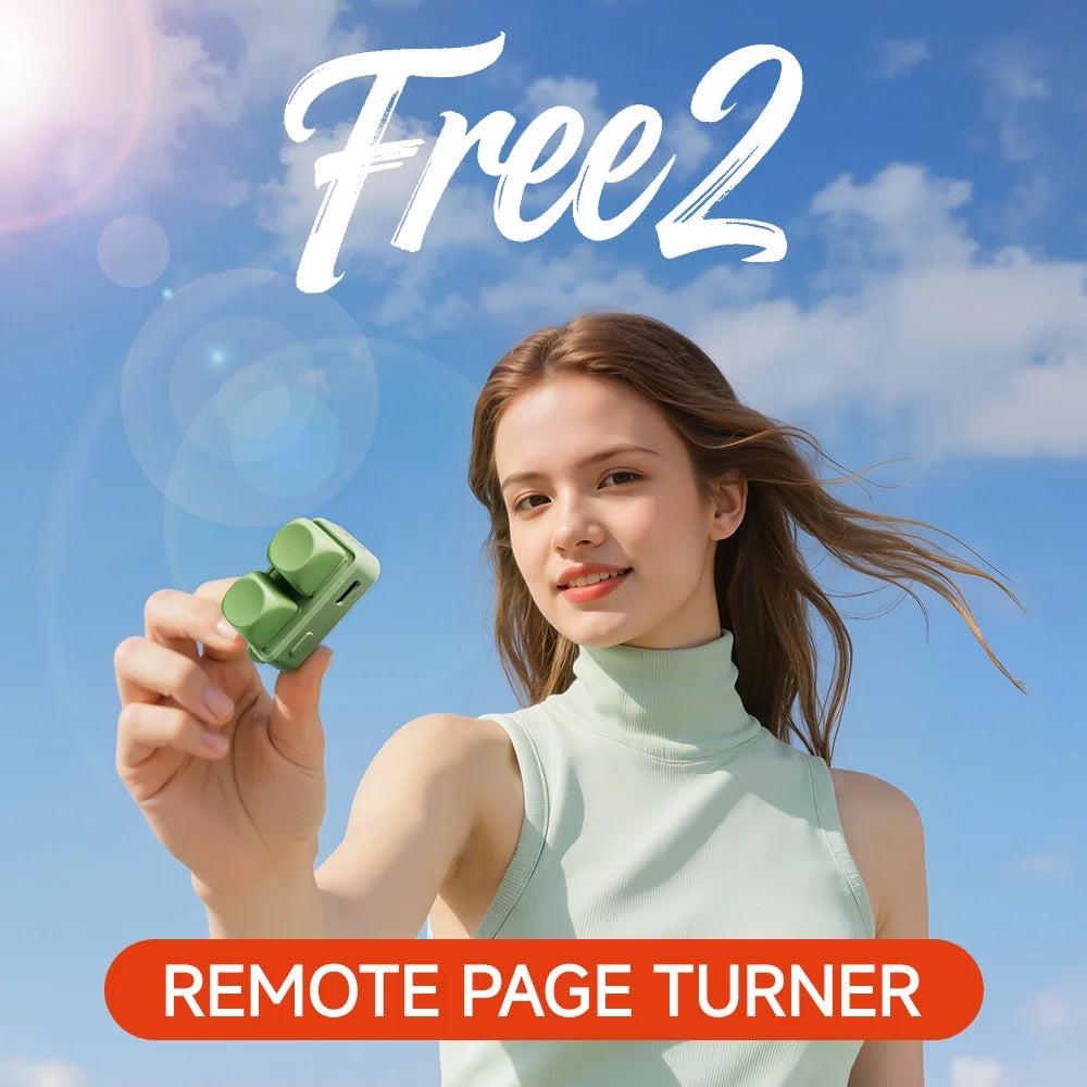 New Keypad Dual Button E-book Page Turner For Tablet Mobile Phone Blue Tooth Remote Control Swipe Short Videos For Android/IOS