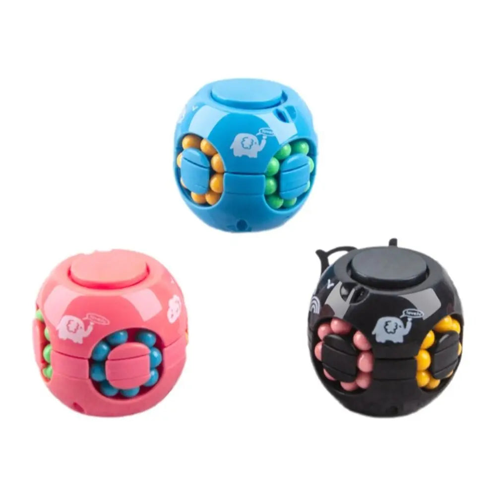 Funny Plastics Magic Bean Cube Spinner Finger Gyro 3D Rotating Ball Rotating Ball Stress Relief