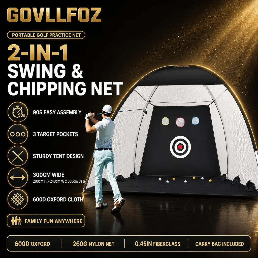 Golf High Impact Hitting Practice Net Golf Hitting Cage Indoor Outdoor Professional Exercise Practice Training Auxiliary Set