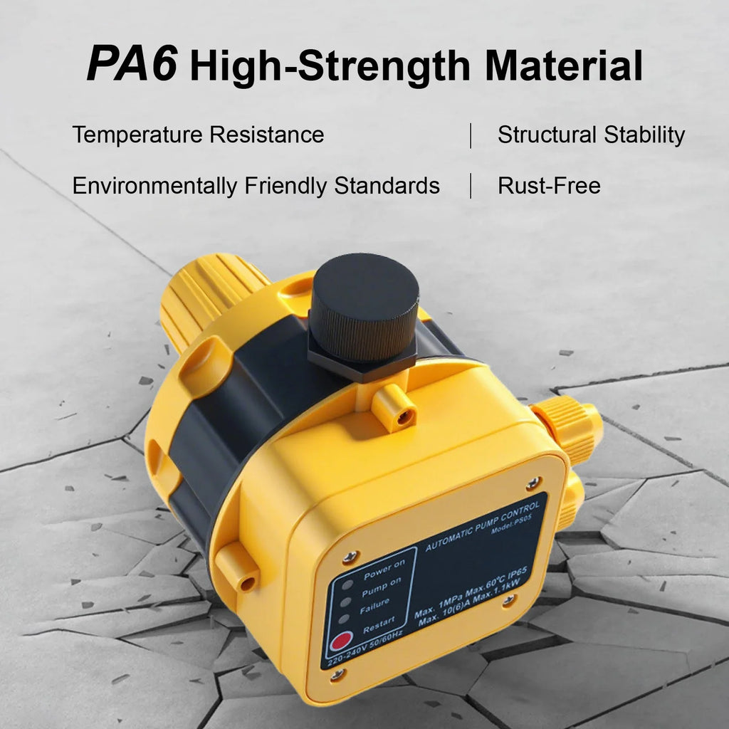 220V Automatic Water Booster Pump Controller Adjustable Pressure Water Pump Pressure Switch Dry Run Protection G1 Inch Thread