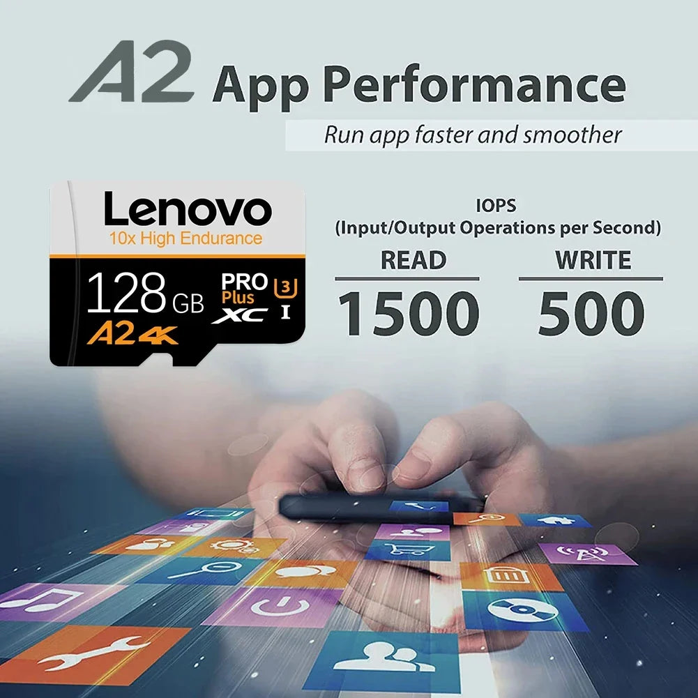 Lenovo Durable SD Cards Memory Card TF Cards Micro TF SD 512GB 256GB 128GB Magnet Proof UHS-I for Dashcam / PC / Mac / Android
