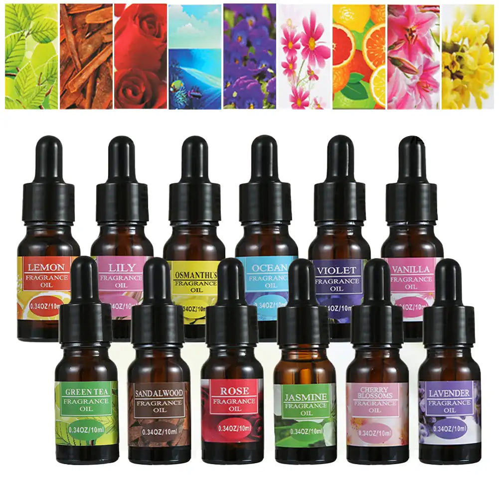10ML Air Freshener Natural Plant Aromatherapy Essential Oil Air Conditioning Perfume Refill Aroma Diffuser Fragrance Humidifier