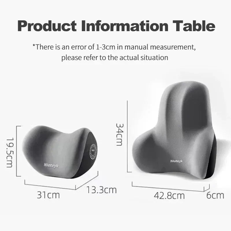 Car Memory Foam Lumbar Support Cushion, Polyester Fabric, Anti-Slip, Washable, Ergonomic Design, Slow Rebound Memory Material