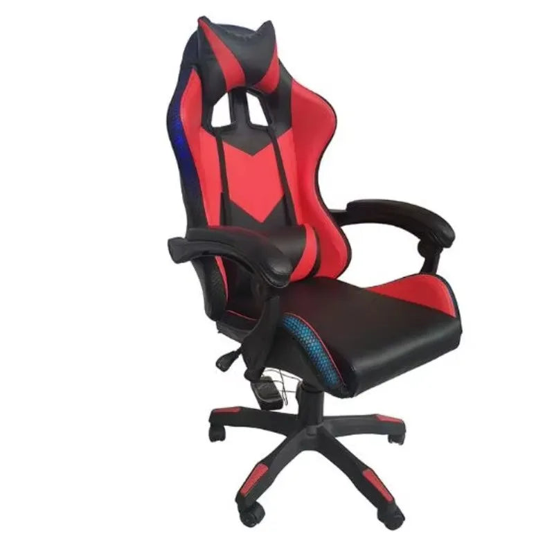Factory Wholesale Leather LED Light RGB Gaming Chair Racing Office Massage Gamer Chair Adjustable Swivel Gas Lift