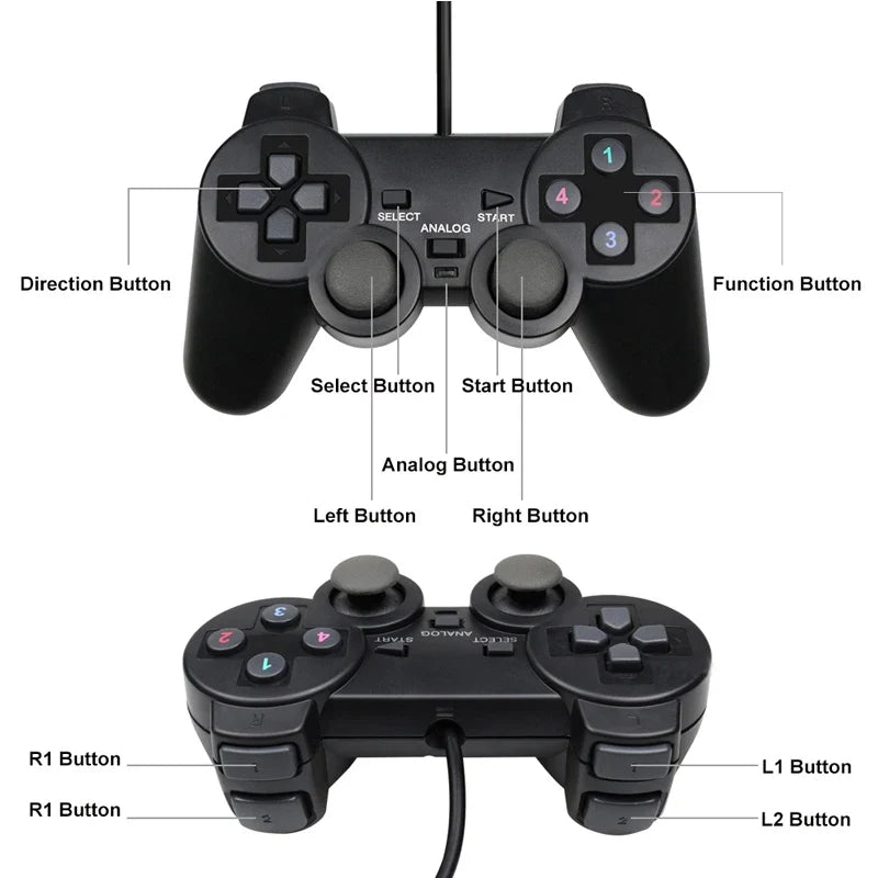 Wired USB PC Controller Game Joystic Gamepad Vibration Joystick For Windows XP/7/8/10 Joypad For PC Windows Computer Laptop