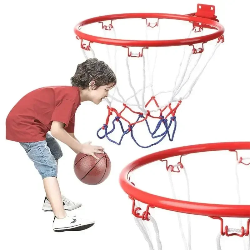 Children Basketball Hoop Door Wall Mounted Rim Screws Installed Goal Net Indoor Outdoor Shooting Practice Toy Sports Equipment