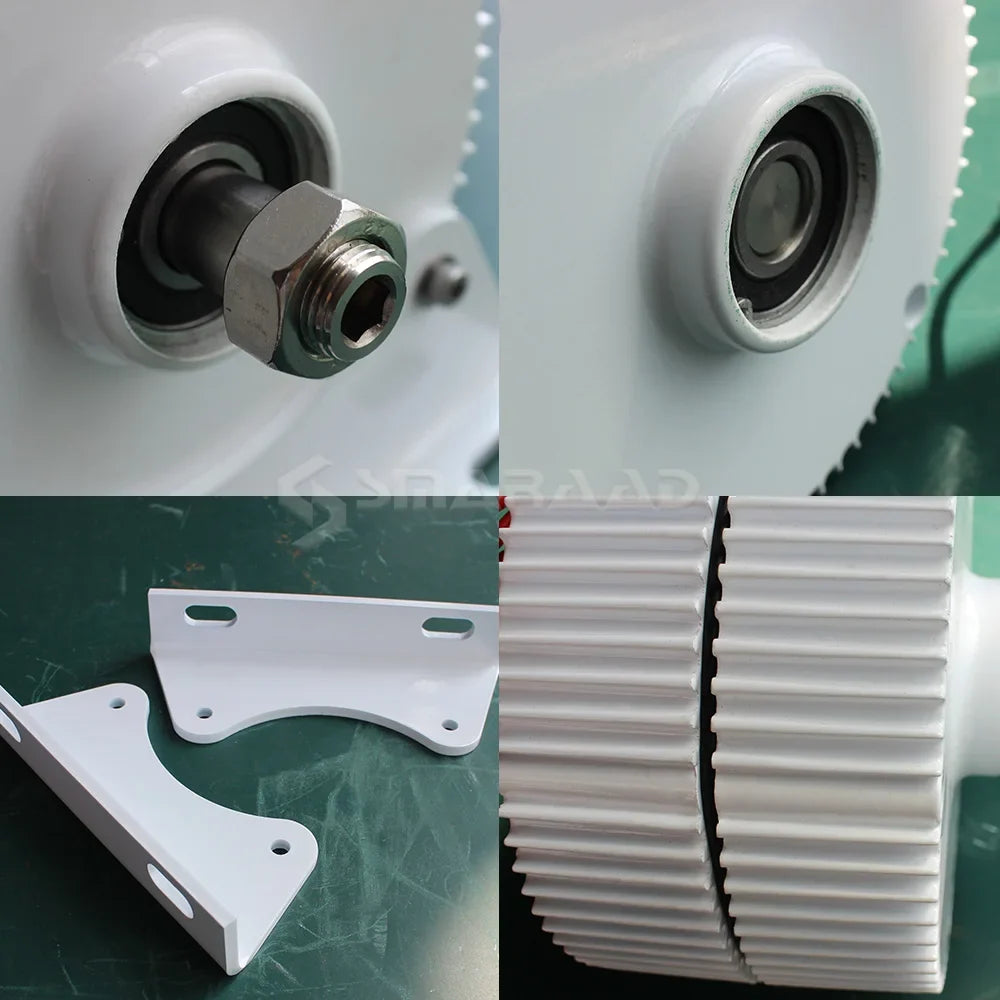 1000W Three Phase Permanent Magnet Synchronous Generator 12V 24V 48V Low Speed Direct Drive Wind Turbine Alternator CE Certified