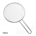 Stainless Steel Oil Proof Mesh,Easy Clean Splatter Guard for Frying Fish Meat,Oil Splatter-Screen with Grip Handle for Kitchen