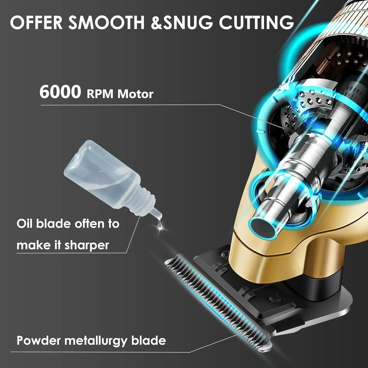 Kemei 2293 Men Zero Gapped Cordless Hair Clipper Professional Hair Beard Trimmer Barber Rechargeable Finish Hair Cutting Machine