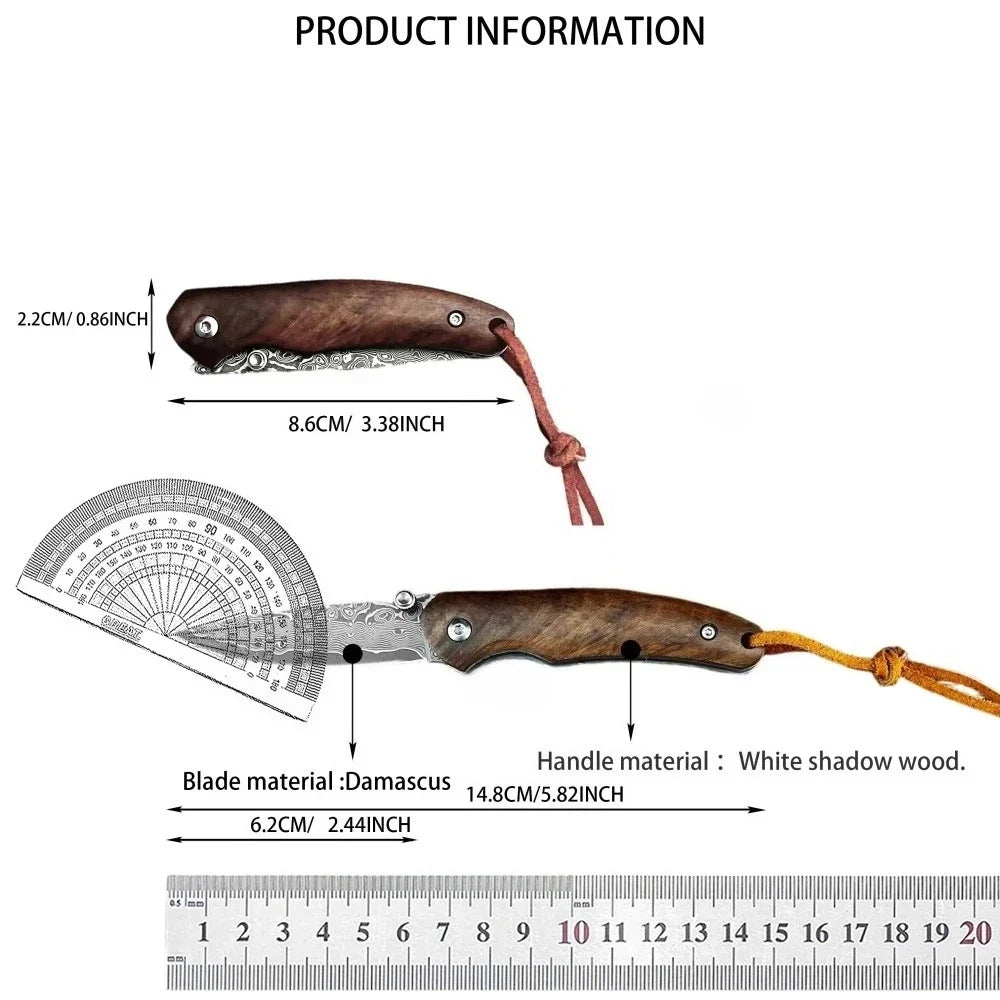 High-Quality Folding Knife: Everyday Cutting, Adventure, Hiking Rescue Tool—Portable Camping Pocket-Sized Outdoor Knife, Gift
