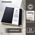 POTENTATE Cotton Fringed Watercolor Notebook 300g Hot/Cold Pressed Specific Watercolor Paper Drawing Book for Art Student